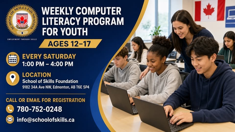 Weekly Computer Literacy Program Youth Ages 12–17